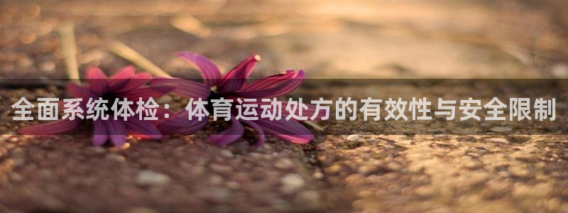 捷报频传的下一句押韵：全面系统体检：体育运动处方的有效性与安全限制